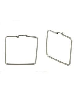 Stainless Steel Square Hoop Earrings