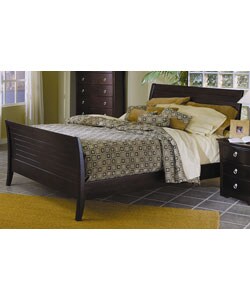 Syracuse Merlot Queen-size Sleigh Bed
