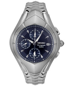 Seiko Men's Steel Chronograph Watch $152