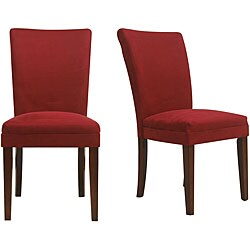 Parson Espresso/ Red Dining Chairs (Set of 2)