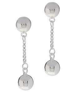 Sterling Silver Ball Dangle Style Earrings