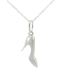 Sterling Silver Stiletto Shoe Pendant Necklace