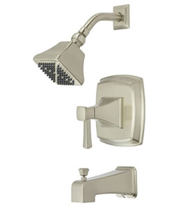 Fontaine Brushed Nickel Bathroom Tub & Shower Set
