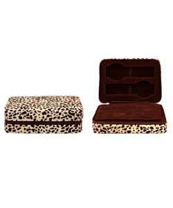 Leopard Design 4-slot Watch Case