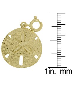 14k Gold Sand Dollar Charm