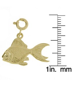 14k Gold Fish Charm