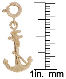 14k Gold Anchor Charm