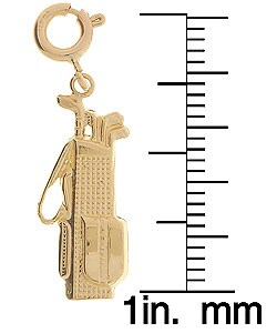 14k Gold Golf Bag Charm