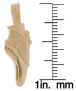 14k Yellow Gold Ballet Slipper Pendant