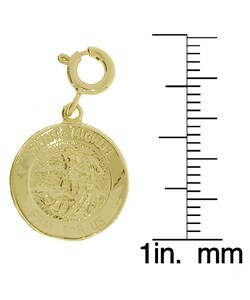 14k Gold Saint Michael Charm
