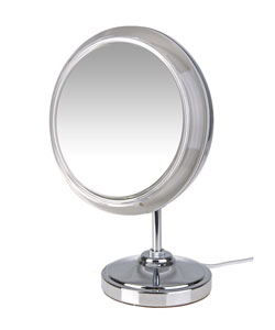 Rialto 7x Magnifying Lighted Cosmetic Vanity Mirror