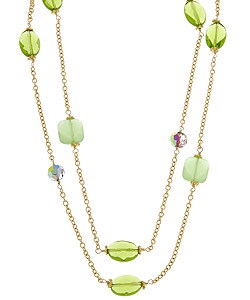 14k Goldfill Green Necklace