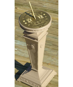 Cast Aluminum Pedestal Sun Dial
