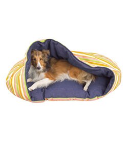Hoodwink Snuggle Nest Denim Stripe Medium Pet Bed