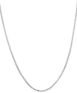 14k White Gold 16-inch Venetian Box Chain Necklace