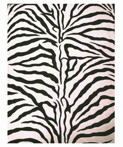 Hand-tufted Zebra Stripe Wool Rug (5' x 8')