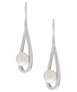 Sterling Cultured Pearl Drop Earrings