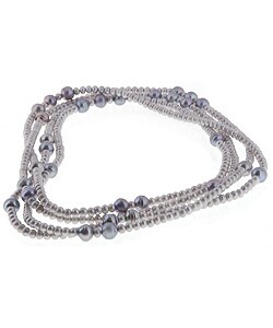 Cultured Freshwater Silvery Pearl Necklace