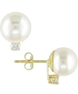 14k White Gold Cultured Pearl Earrings (Case of 3)
