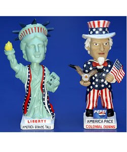 Statue of Liberty and Uncle Sam Bobble Heads