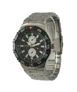 Nautica Men's Black Dial Stainless Steel Watch