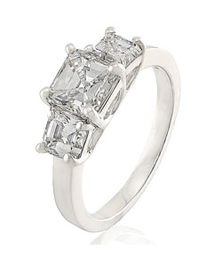 18k Gold 2-1/10ct TDW Diamond Three-Stone Ring (G-H, VS)