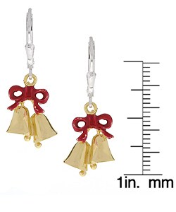 Sterling Silver Christmas Bell Earrings