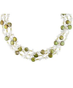 Cultured Freshwater Coin Pearl Gemstone Necklace