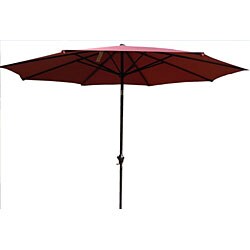 Red Crank and Tilt 10-foot Outdoor Umbrella
