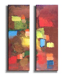 Terra Verde Stretched Canvas Set by Howard Kline