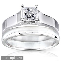 14k White Gold 1/2 ct TDW Diamond Bridal Ring Set