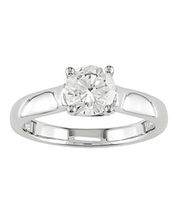 14k White Gold 1ct TDW Round Diamond Solitaire Ring (I-J, I2-I3)