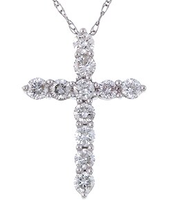 1/2ct Diamond Cross Pendant