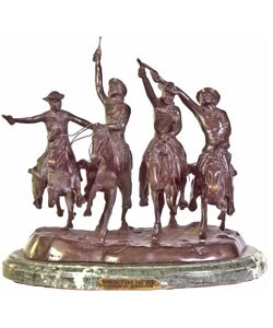 Remington Coming Thru the Rie Bronze Statue