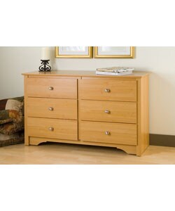Montego Maple Condo-sized 6-drawer Dresser
