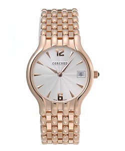 Concord Veneto Men's Silver Dial Rose Gold Watch