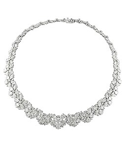 18k White Gold 64-3/8ct TDW Diamond Necklace (G-I, I1-I2)