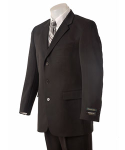 Calvin America Men's Black 3-button Suit