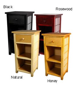 Shoji End Table with Shelves (China)