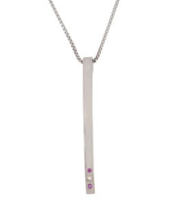 Hot Diamonds Sterling Silver Diamond Sapphire Necklace