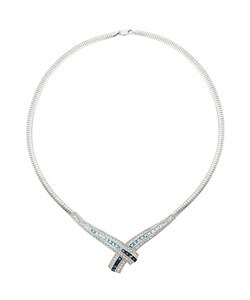Sterling Silver Multi Topaz Necklace