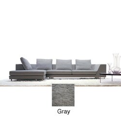 Metropolitan Large Grey Sectional Sofa with Chaise