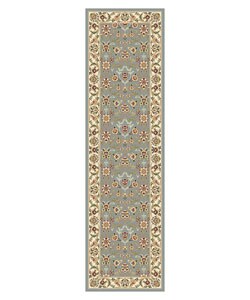 Lyndhurst Light Blue Floral Motif Runner (2'3 x 8')
