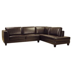Jackson Dark Brown Leather Sectional Sofa