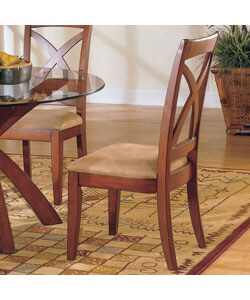 Sutton Cherry X-back Side Chairs (Set of 2)