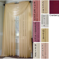 Platinum Voile Sheer Rod Pocket Curtain Panel (95 in. x 60 in.)