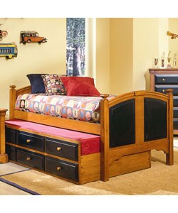 Black & Cherry Children's Trundle Bed