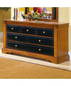 Black & Cherry Children's 7-drawer Dresser