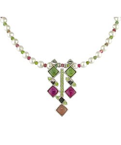 Sterling Silver Tourmaline Peridot Necklace (Case of 6)
