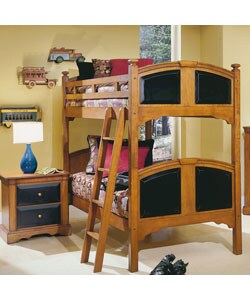 Black & Cherry Bunkbed and Nightstand